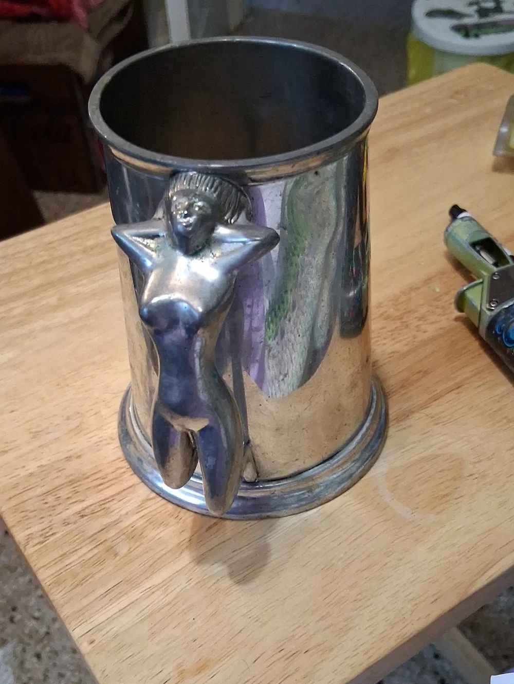 Vintage English Pewter Tankard